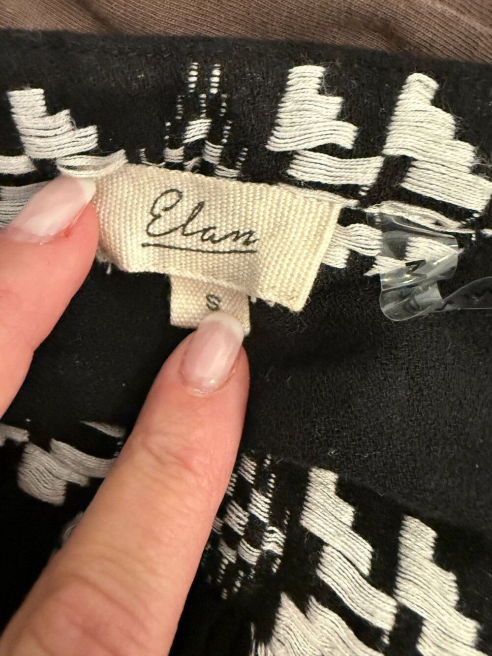 Elan Grecian Arrow Print cover-up dress Black white- size S - Picture 5 of 6